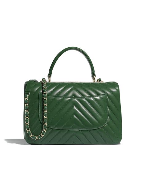 chanel sac vert|chanel lambskin bag.